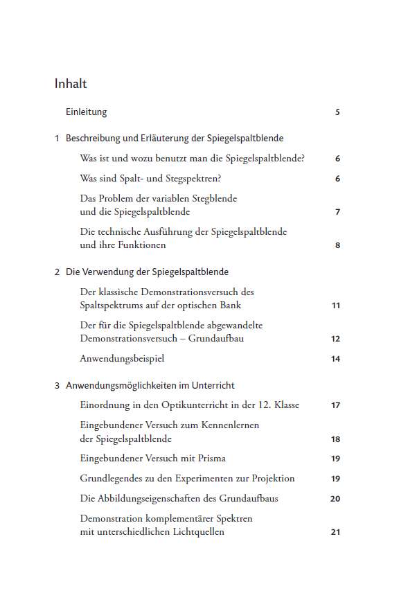 - Anleitungsheft - Die Spiegelspaltblende